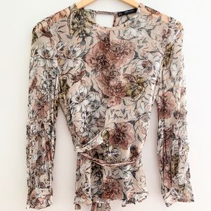 Zara Chiffon Wrap Top